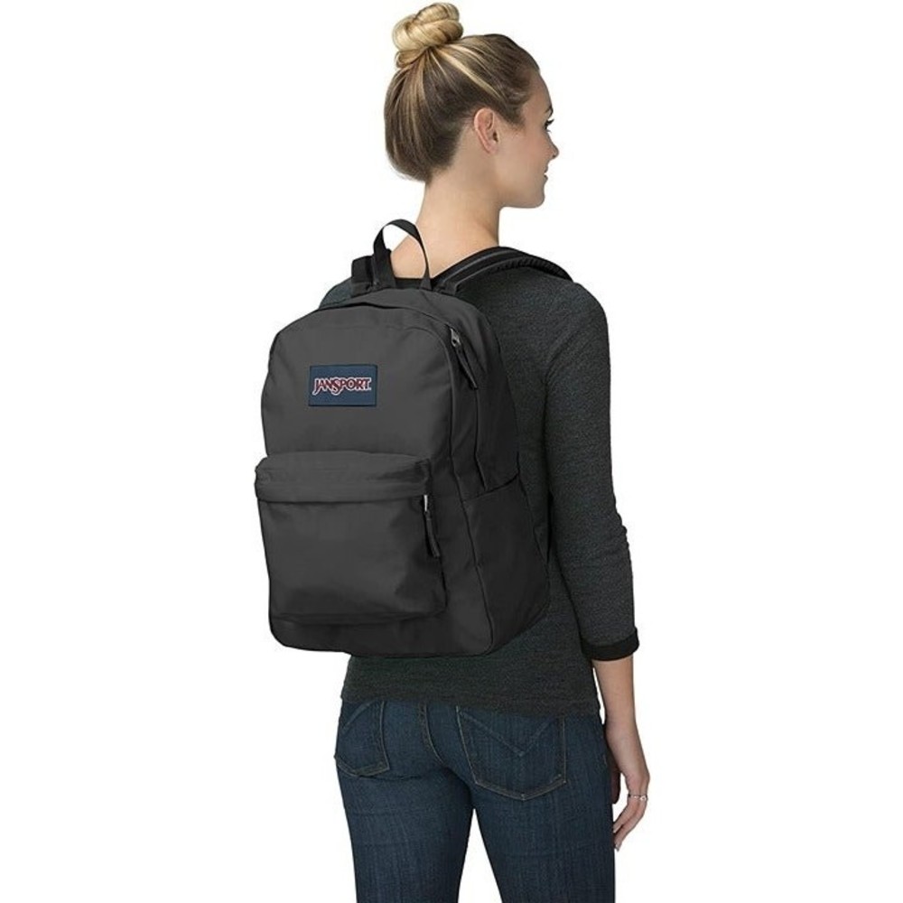 JanSport Unisex Adults Lightweight School Bookbag Black - Picture 2 of 6